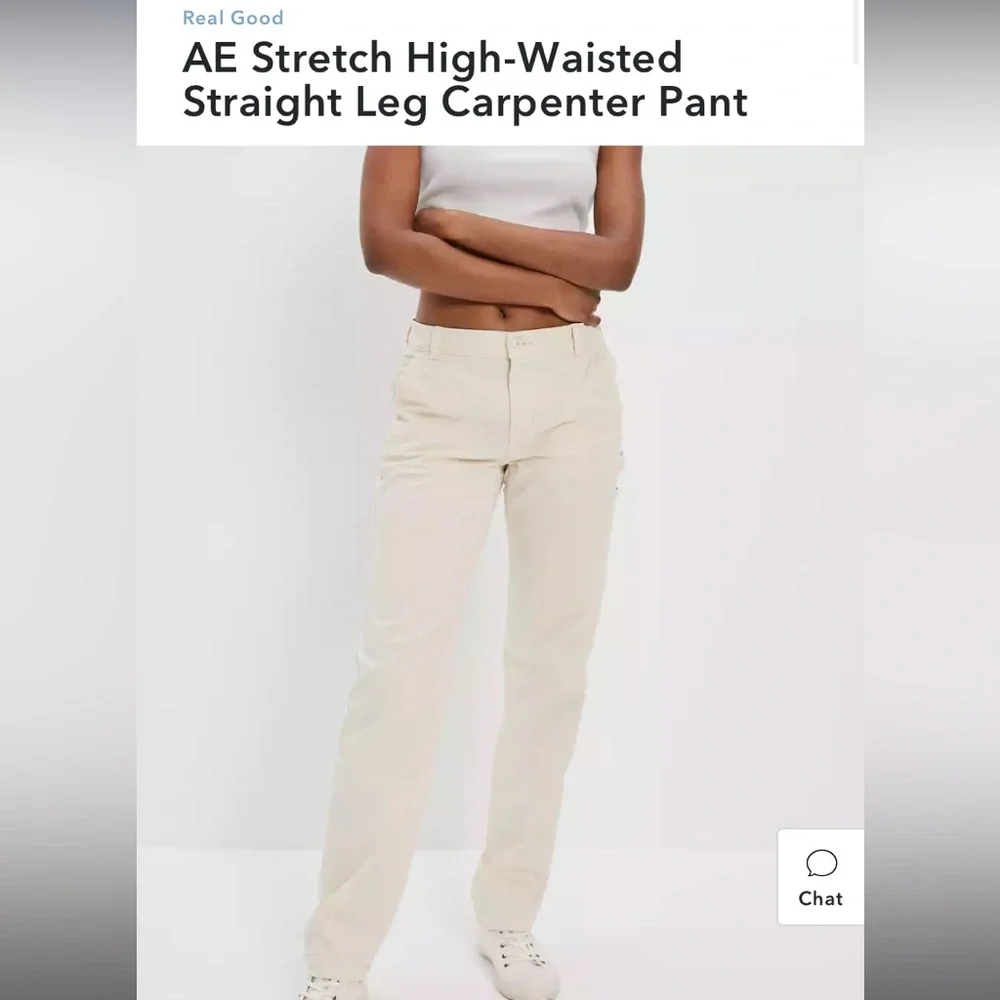 NWT American Eagle Stretch High-Waisted Straight Leg Carpenter pant
